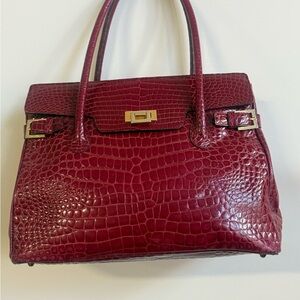 FONTANELLI, Made in Italy, Red Leather Handbag